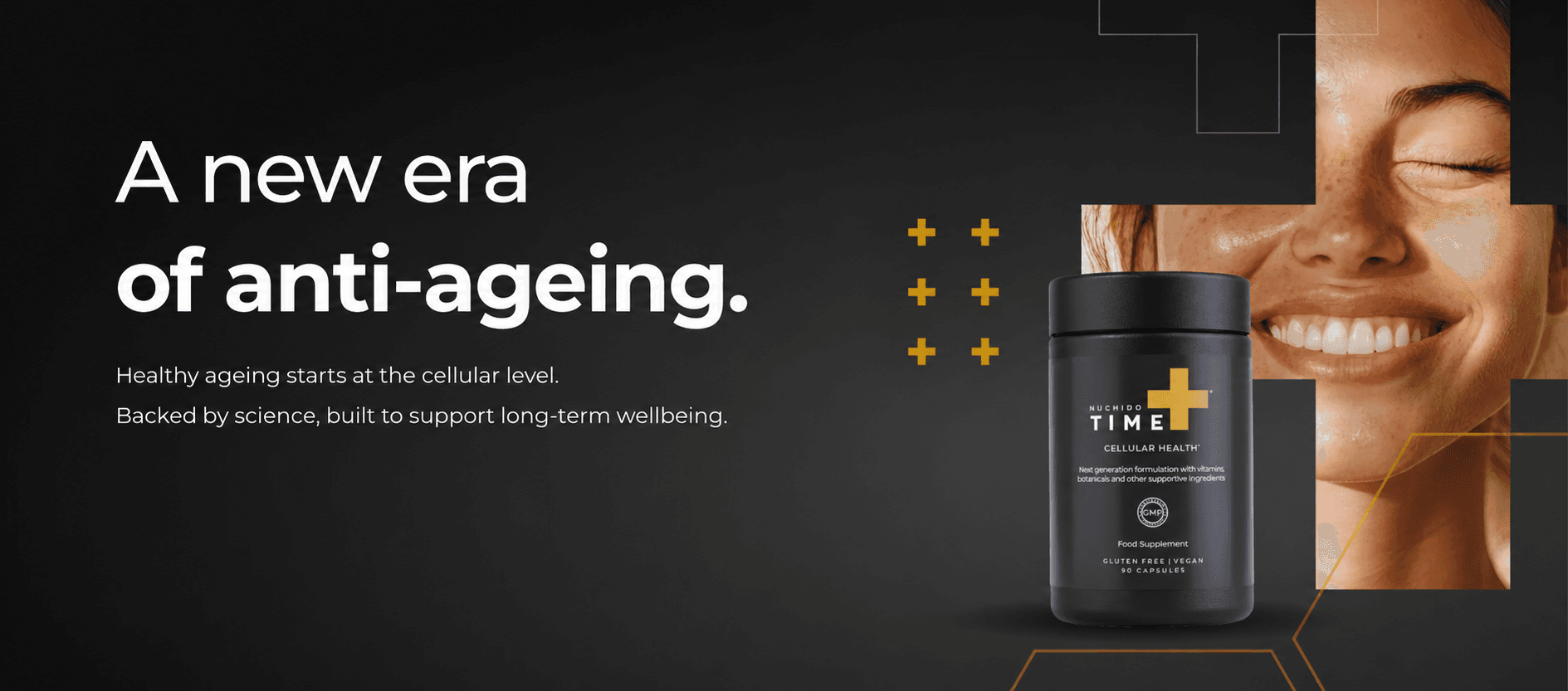 Nuchido Time+ NAD+ supplement bottle with capsules